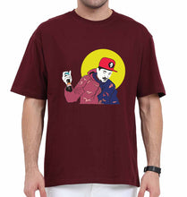 Load image into Gallery viewer, Divine Oversized T-Shirt for Men-Maroon-Ektarfa.online
