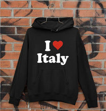 Load image into Gallery viewer, I Love Italy Unisex Hoodie for Men/Women-Black-Ektarfa.online
