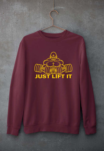 Gym Lift Unisex Sweatshirt for Men/Women-Maroon-Ektarfa.online