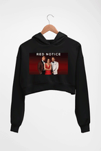 Load image into Gallery viewer, Red Notice Crop HOODIE FOR WOMEN-Black-Ektarfa.online
