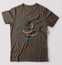 Load image into Gallery viewer, Snake T-Shirt for Men-Olive Green-Ektarfa.online
