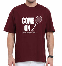 Load image into Gallery viewer, Tennis Oversized T-Shirt for Men-Maroon-Ektarfa.online
