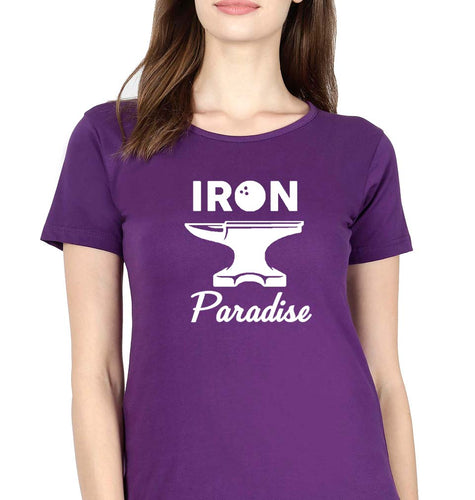 Iron Paradise T-Shirt for Women-Purple-Ektarfa.online