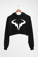 Load image into Gallery viewer, Rafael Nadal (RAFA) Crop HOODIE FOR WOMEN-Black-Ektarfa.online
