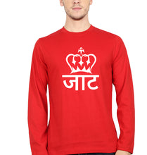 Load image into Gallery viewer, Jaat Full Sleeves T-Shirt for Men-Red-Ektarfa.online
