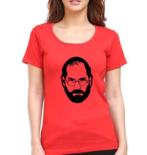 Load image into Gallery viewer, Steve Jobs T-Shirt for Women-Red-Ektarfa.online
