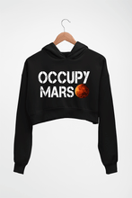 Load image into Gallery viewer, Occupy Mars Elon Musk Crop HOODIE FOR WOMEN-Black-Ektarfa.online
