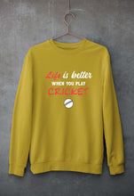 Load image into Gallery viewer, Play Cricket Unisex Sweatshirt for Men/Women-Mustard Yellow-Ektarfa.online
