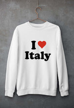 Load image into Gallery viewer, I Love Italy Unisex Sweatshirt for Men/Women-White-Ektarfa.online
