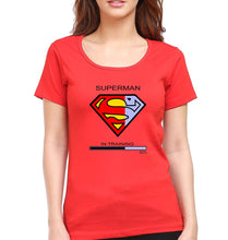 Load image into Gallery viewer, Superman Gym T-Shirt for Women-Red-Ektarfa.online

