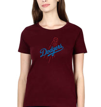 Load image into Gallery viewer, Los Angeles Dodgers T-Shirt for Women-Maroon-Ektarfa.online
