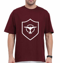 Load image into Gallery viewer, Tiesto Oversized T-Shirt for Men-Maroon-Ektarfa.online
