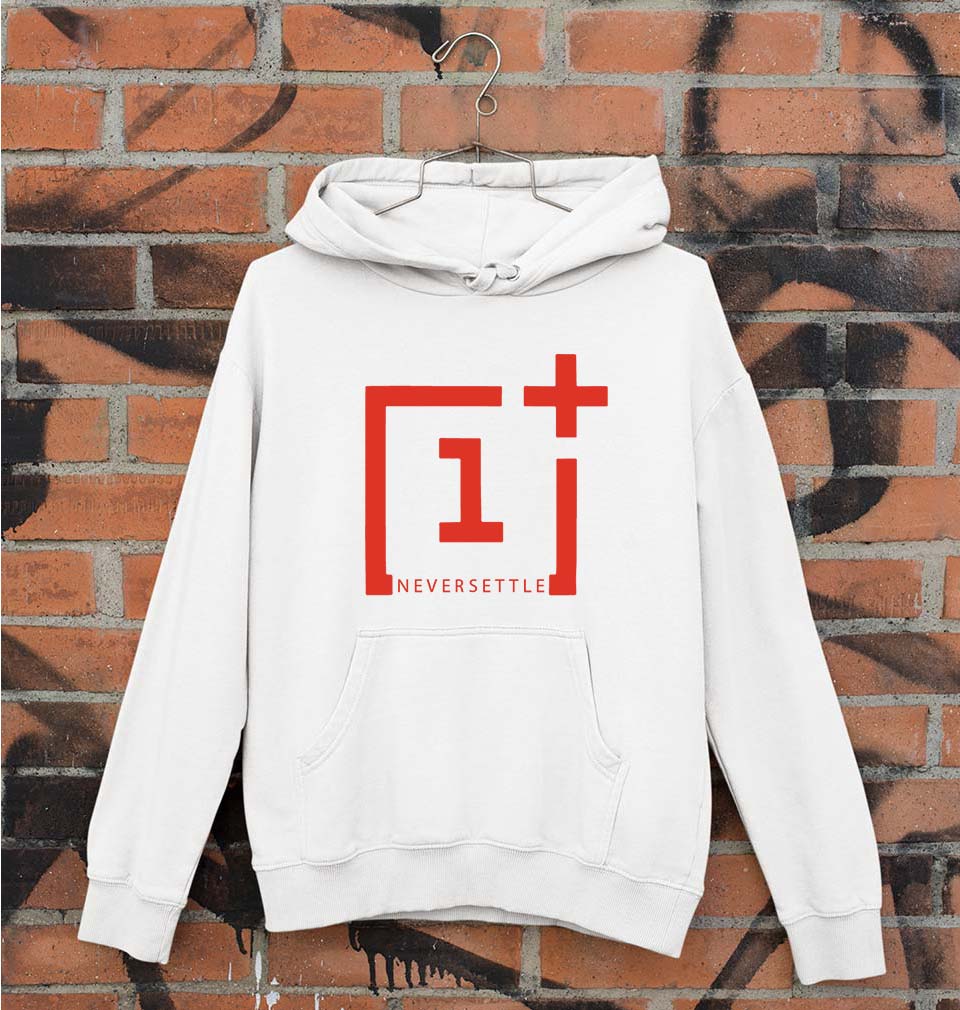 OnePlus Unisex Hoodie for Men/Women-White-Ektarfa.online