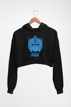 Load image into Gallery viewer, Optimus Prime Crop HOODIE FOR WOMEN-Black-Ektarfa.online
