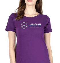 Load image into Gallery viewer, Mercedes AMG Petronas F1 T-Shirt for Women-XS(32 Inches)-Purple-Ektarfa.online
