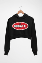 Load image into Gallery viewer, Bugatti Crop HOODIE FOR WOMEN-Black-Ektarfa.online
