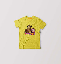 Load image into Gallery viewer, Masha and the Bear Kids T-Shirt for Boy/Girl-Yellow-Ektarfa.online

