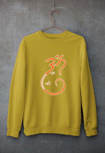Ganpati JI(Ganesh) Unisex Sweatshirt for Men/Women-Mustard Yellow-Ektarfa.online
