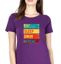 Load image into Gallery viewer, Swimming T-Shirt for Women-Purple-Ektarfa.online
