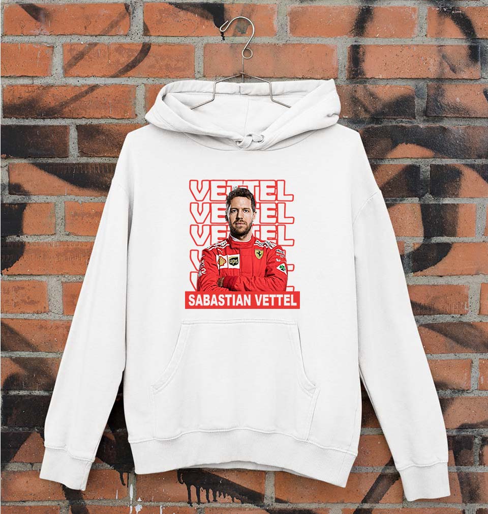 Sebastian Vettel F1 Unisex Hoodie for Men/Women-White-Ektarfa.online