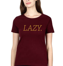 Load image into Gallery viewer, Lazy T-Shirt for Women-Maroon-Ektarfa.online
