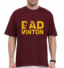 Load image into Gallery viewer, Badminton Oversized T-Shirt for Men-Maroon-Ektarfa.online
