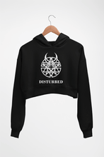 Load image into Gallery viewer, Disturbed Crop HOODIE FOR WOMEN-Black-Ektarfa.online
