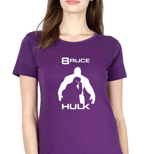 Hulk Superhero T-Shirt for Women-Purple-Ektarfa.online