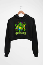 Load image into Gallery viewer, Ninja Turtles TMNT Crop HOODIE FOR WOMEN-Black-Ektarfa.online
