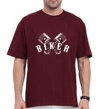 Load image into Gallery viewer, Biker Oversized T-Shirt for Men-Maroon-Ektarfa.online
