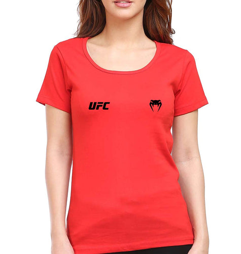 UFC Venum T-Shirt for Women-Red-Ektarfa.online