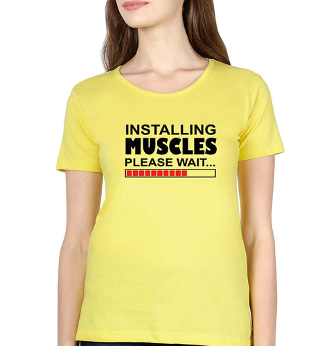Gym T-Shirt for Women-Yellow-Ektarfa.online
