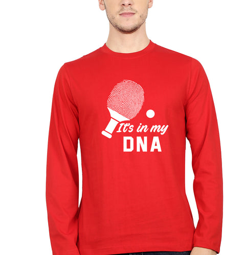 Table Tennis (TT) DNA Full Sleeves T-Shirt for Men-Red-Ektarfa.online