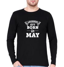 Load image into Gallery viewer, Legends are Born in May Full Sleeves T-Shirt for Men-Black-Ektarfa.online
