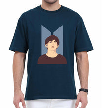 Load image into Gallery viewer, V-BTS(K-Pop) Oversized T-Shirt for Men-Petrol Blue-Ektarfa.online
