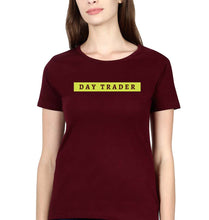 Load image into Gallery viewer, Day Trader Share Market T-Shirt for Women-Maroon-Ektarfa.online

