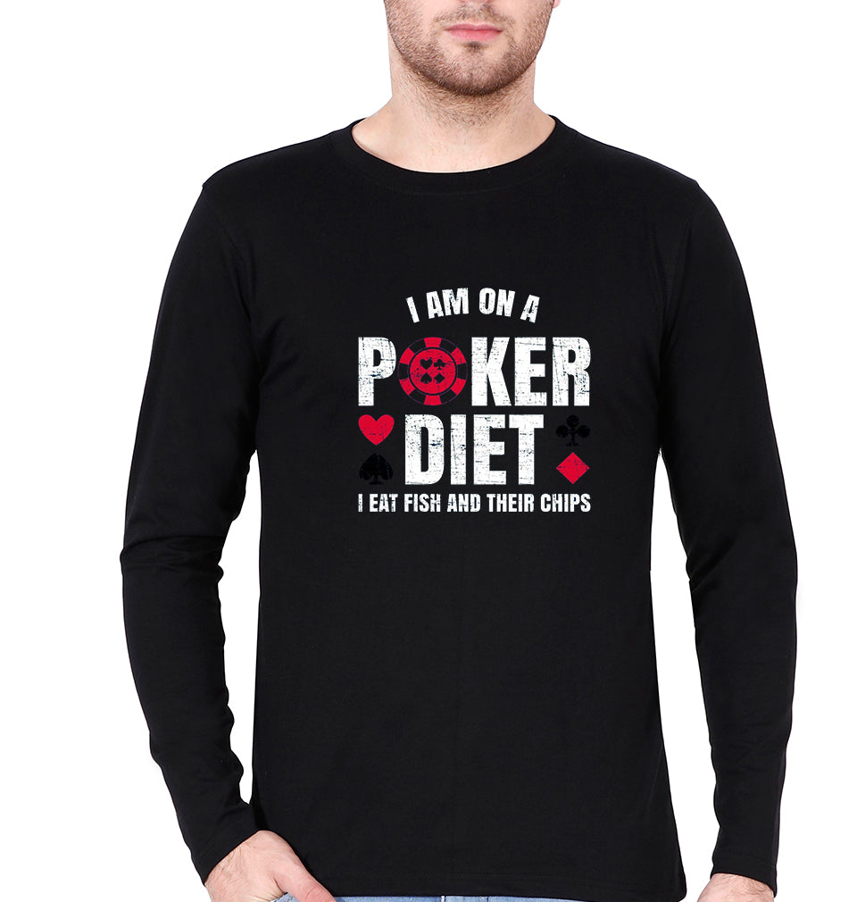 Poker Full Sleeves T-Shirt for Men-Black-Ektarfa.online