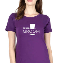 Load image into Gallery viewer, Team Groom T-Shirt for Women-Purple-Ektarfa.online
