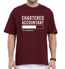 Load image into Gallery viewer, Chartered Accountants(CA) In Progress Oversized T-Shirt for Men-Maroon-Ektarfa.online
