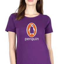 Load image into Gallery viewer, Penguin T-Shirt for Women-Purple-Ektarfa.online
