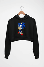 Load image into Gallery viewer, Sonic Crop HOODIE FOR WOMEN-Black-Ektarfa.online
