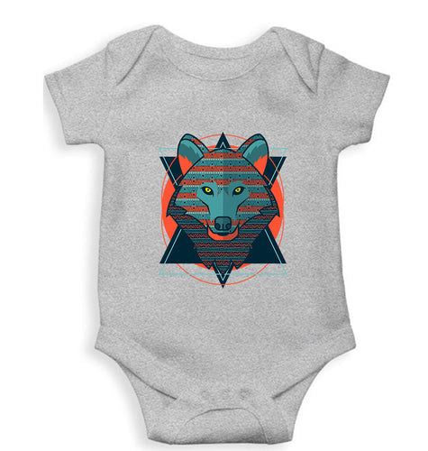 Fox Wolf Kids Romper For Baby Boy/Girl-Grey-Ektarfa.online