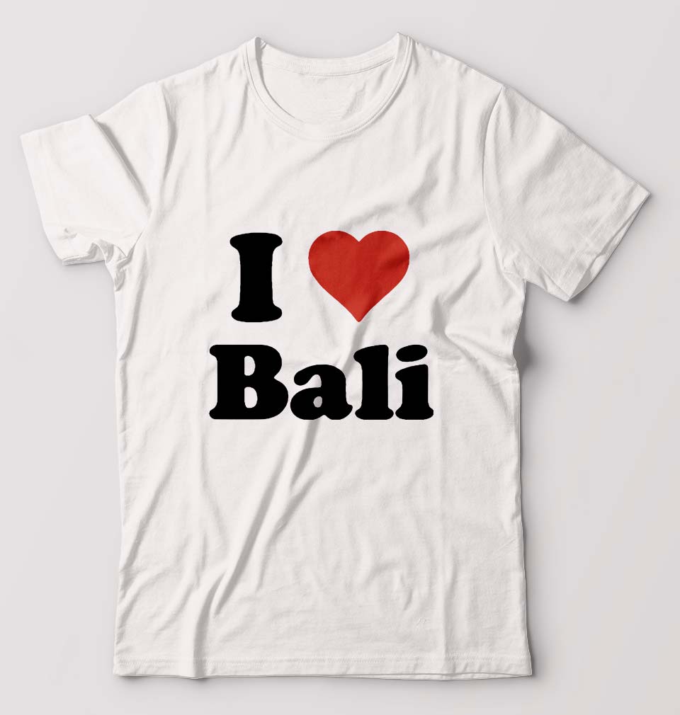 I Love Bali T-Shirt for Men-White-Ektarfa.online