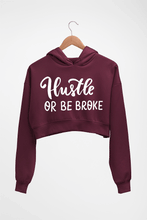 Load image into Gallery viewer, Hustle Crop HOODIE FOR WOMEN-Maroon-Ektarfa.online
