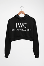 Load image into Gallery viewer, IWC Crop HOODIE FOR WOMEN-Black-Ektarfa.online
