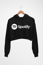 Load image into Gallery viewer, Spotify Crop HOODIE FOR WOMEN-Black-Ektarfa.online
