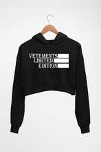 Load image into Gallery viewer, Vetements Crop HOODIE FOR WOMEN-Black-Ektarfa.online
