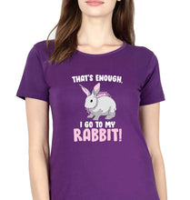 Load image into Gallery viewer, Rabbit Bunny T-Shirt for Women-Purple-Ektarfa.online
