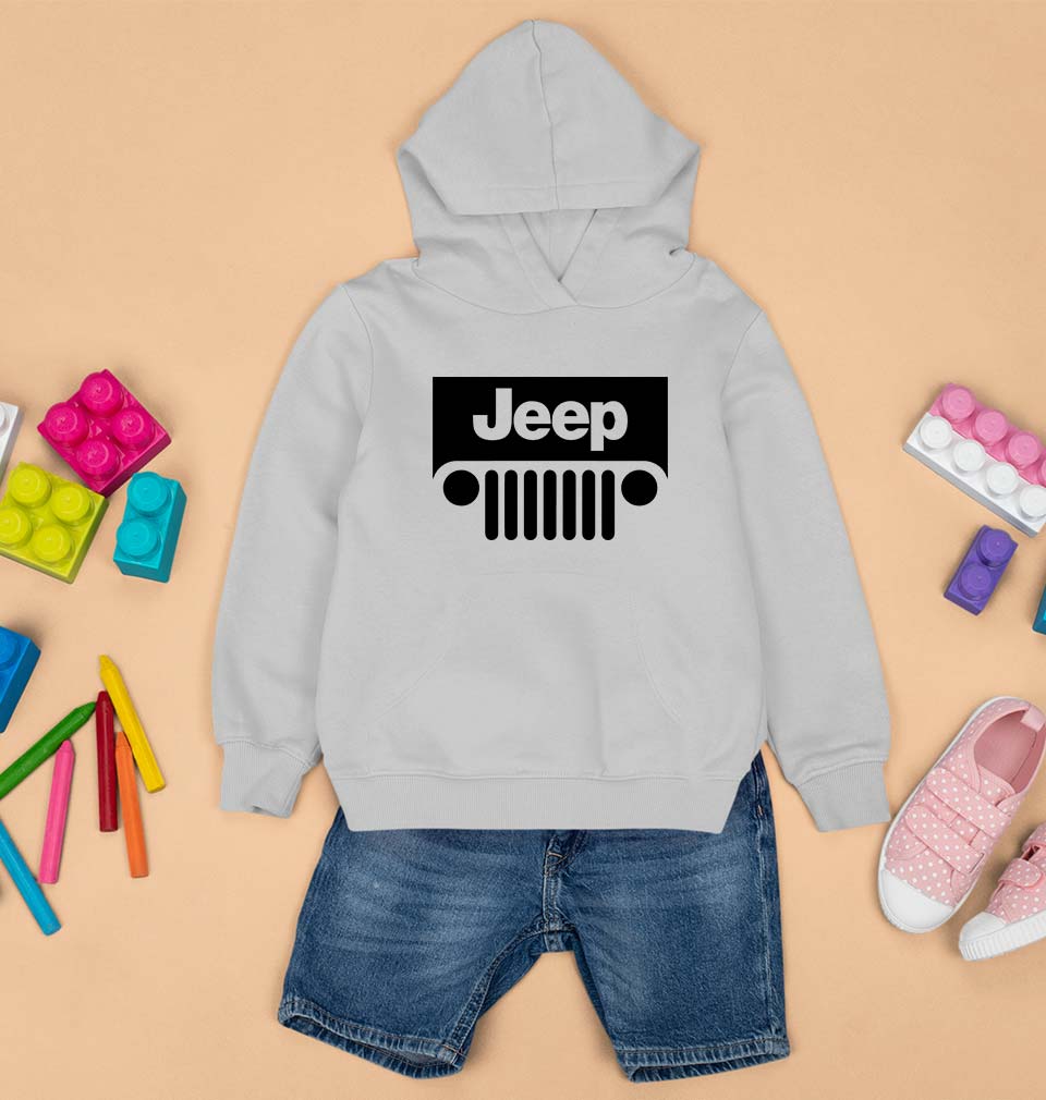 Jeep Kids Hoodie for Boy/Girl-Grey-Ektarfa.online