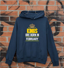 Load image into Gallery viewer, Kings Are Born In February Unisex Hoodie for Men/Women-Navy Blue-Ektarfa.online

